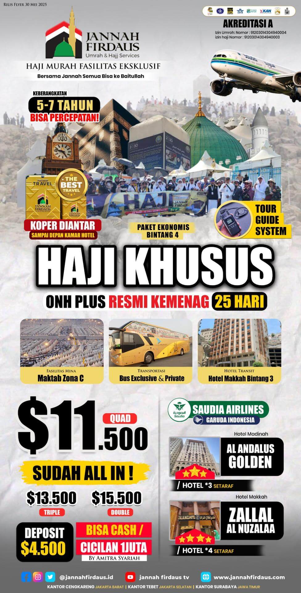 Flyer paket Haji Khusus Ekonomis