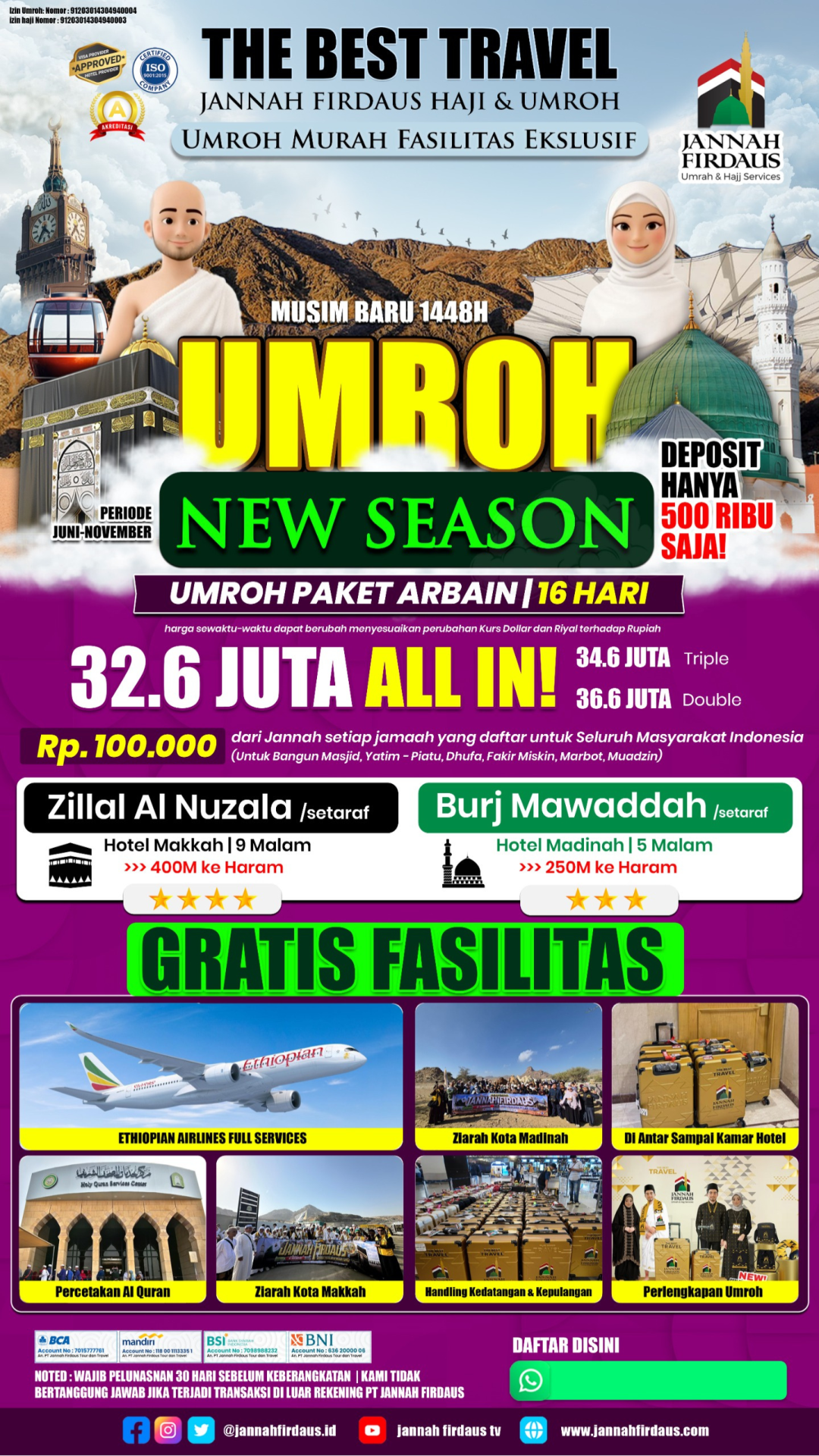 Flyer paket Arbain 16 Hari