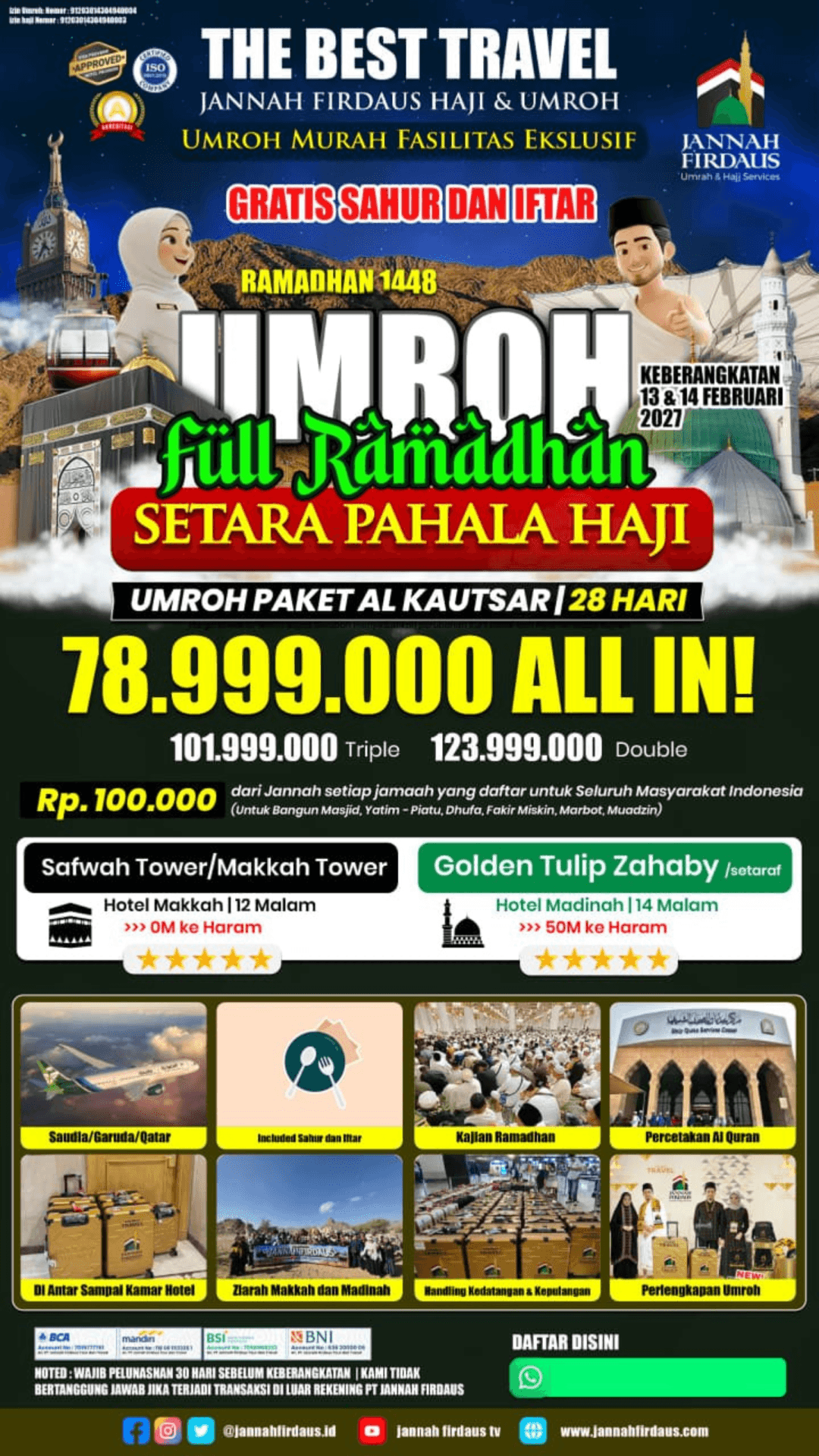 Flyer paket AL KAUTSAR 28 HARI Full Ramadhan