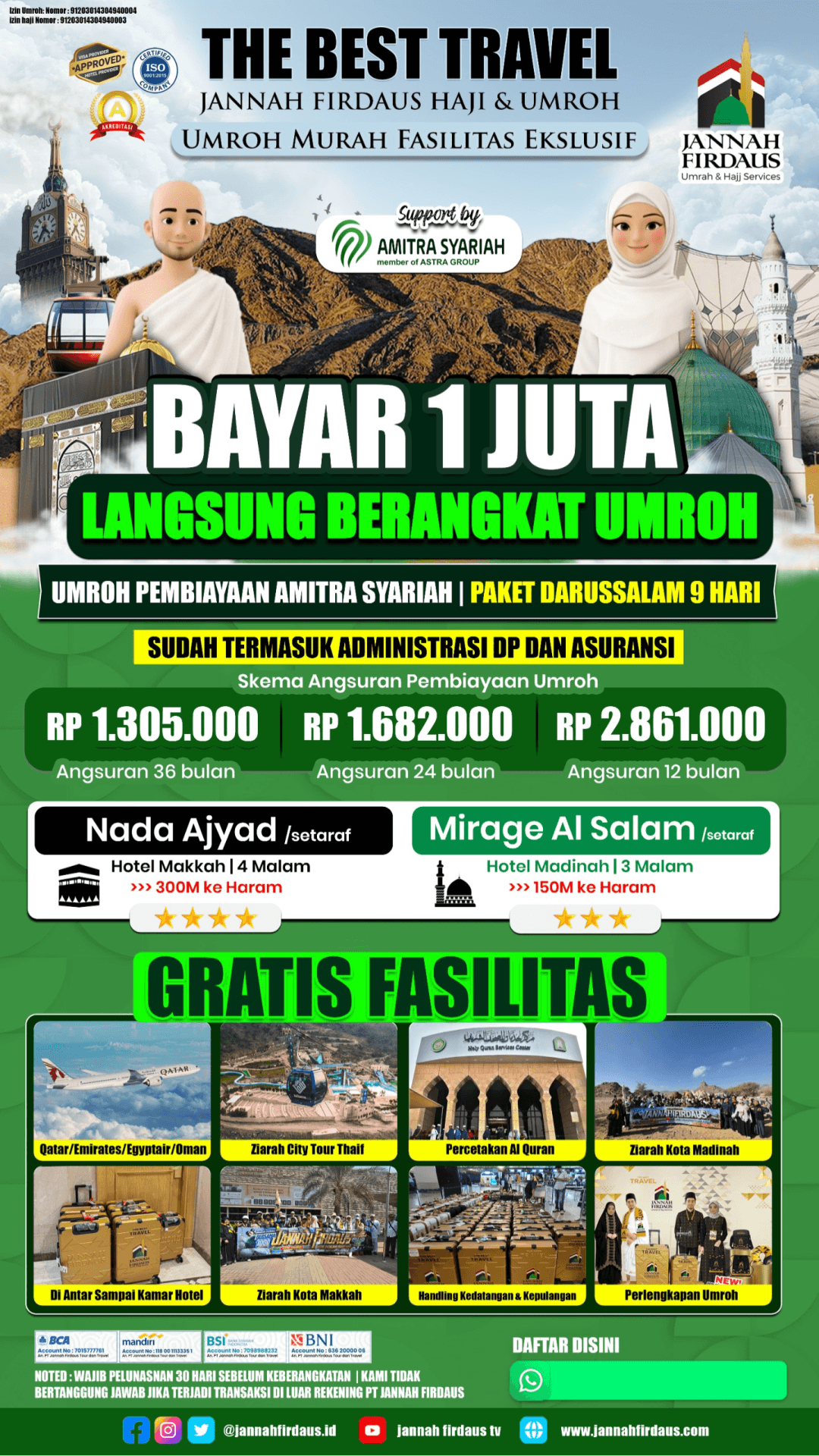 Flyer paket DARUSSALAM 9 HARI AMITRA