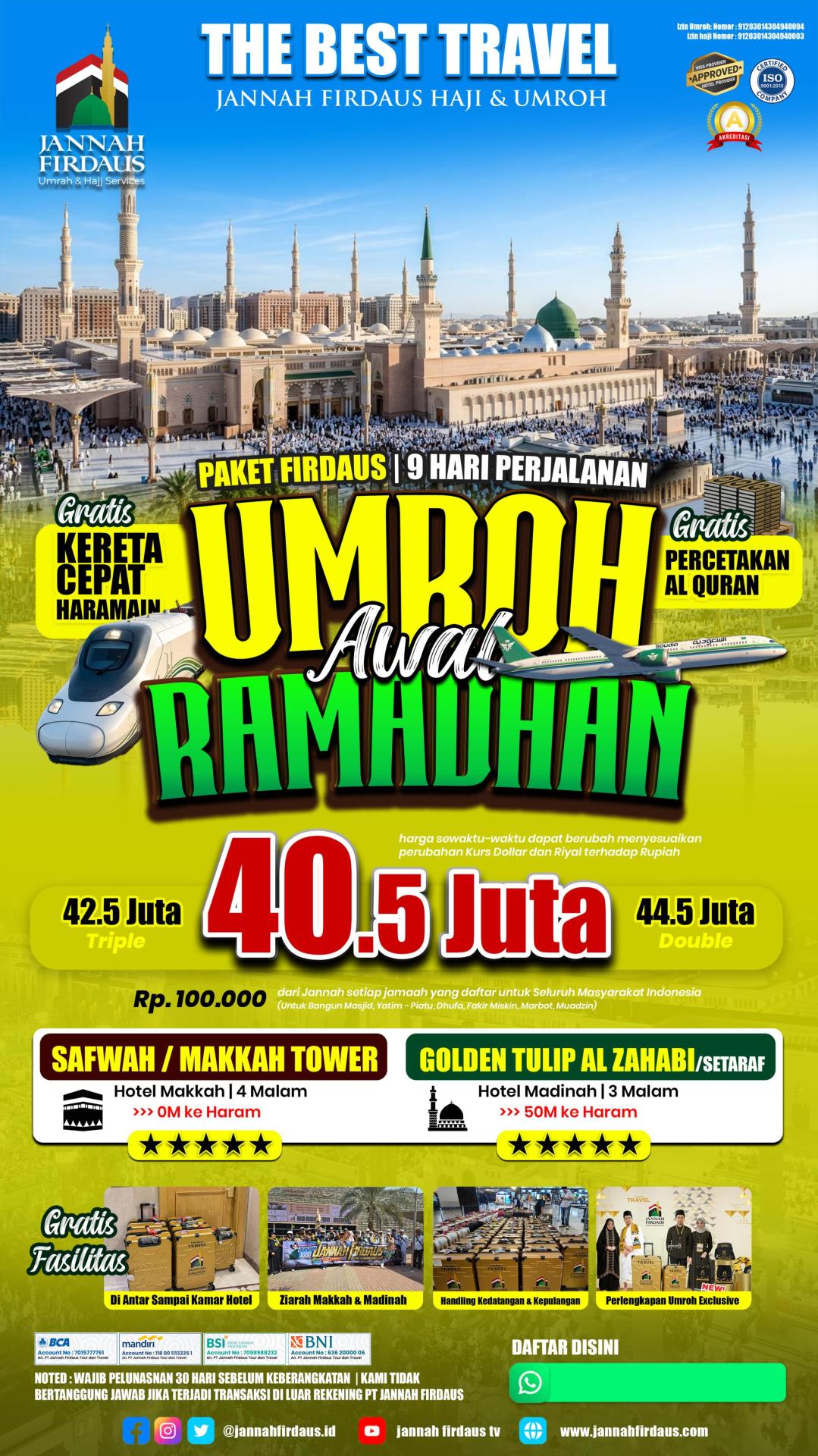 Flyer paket Firdaus Awal Ramadhan