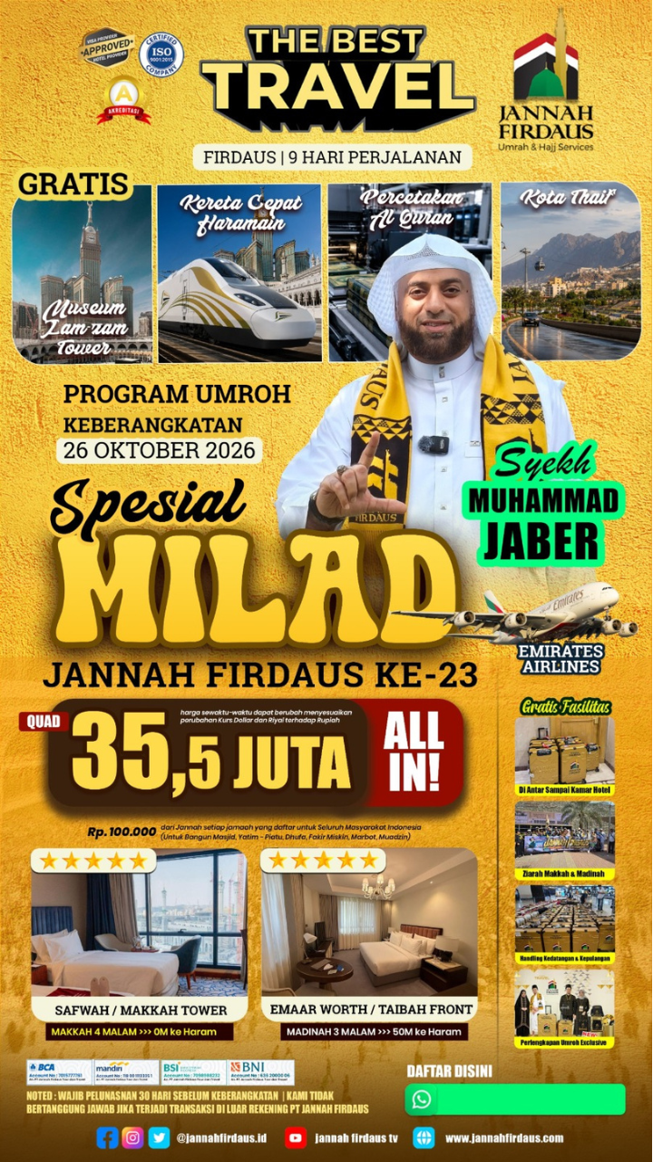Flyer paket Firdaus Spesial Milad