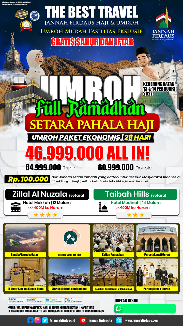 Flyer paket Ekonomis Full Ramadhan 28 Hari